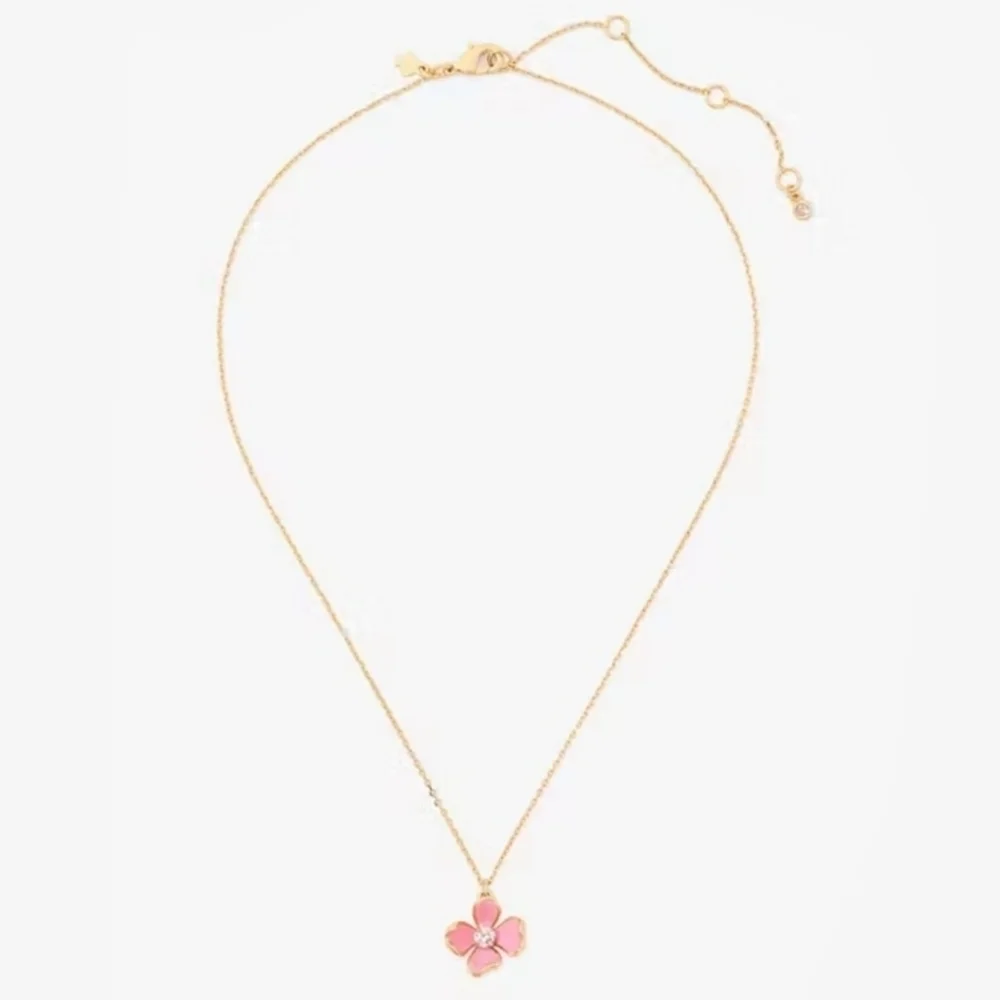🩷▪️Kate Spade▪️ Freshly Picked Flower Mini Pendant  Necklace, Pink NWT ✨️🌸